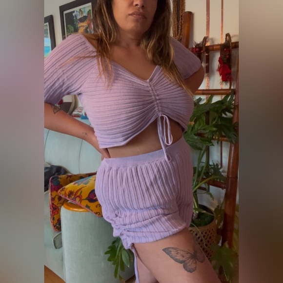 ASOS knit lavender two piece set - Picture 4 of 4